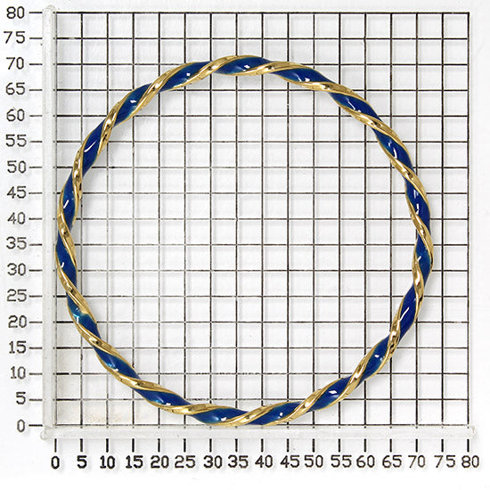 925 STERLING SILVER CLASSIC ENAMEL SLIP ON BANGLE