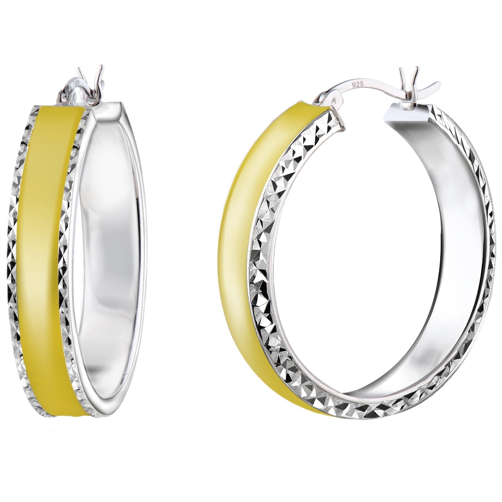 925 STERLING SILVER EARRINGS WITH ENAMEL