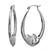 925 STERLING SILVER 30.0 MM. BACK TO BACK DOUBLE HEARTS ON HOOP CREOLE EARRINGS F17991