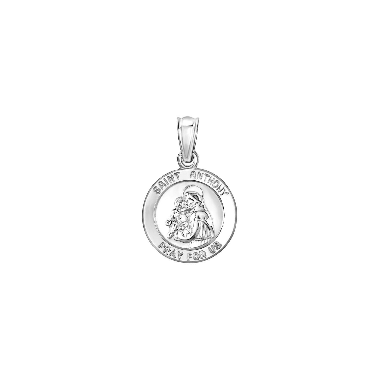 925 STERLING SILVER 12.0 MM. SAINT ANTHONY PENDANT F19380