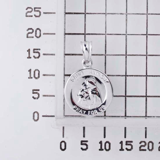 925 STERLING SILVER 12.0 MM. SAINT ANTHONY PENDANT F19380