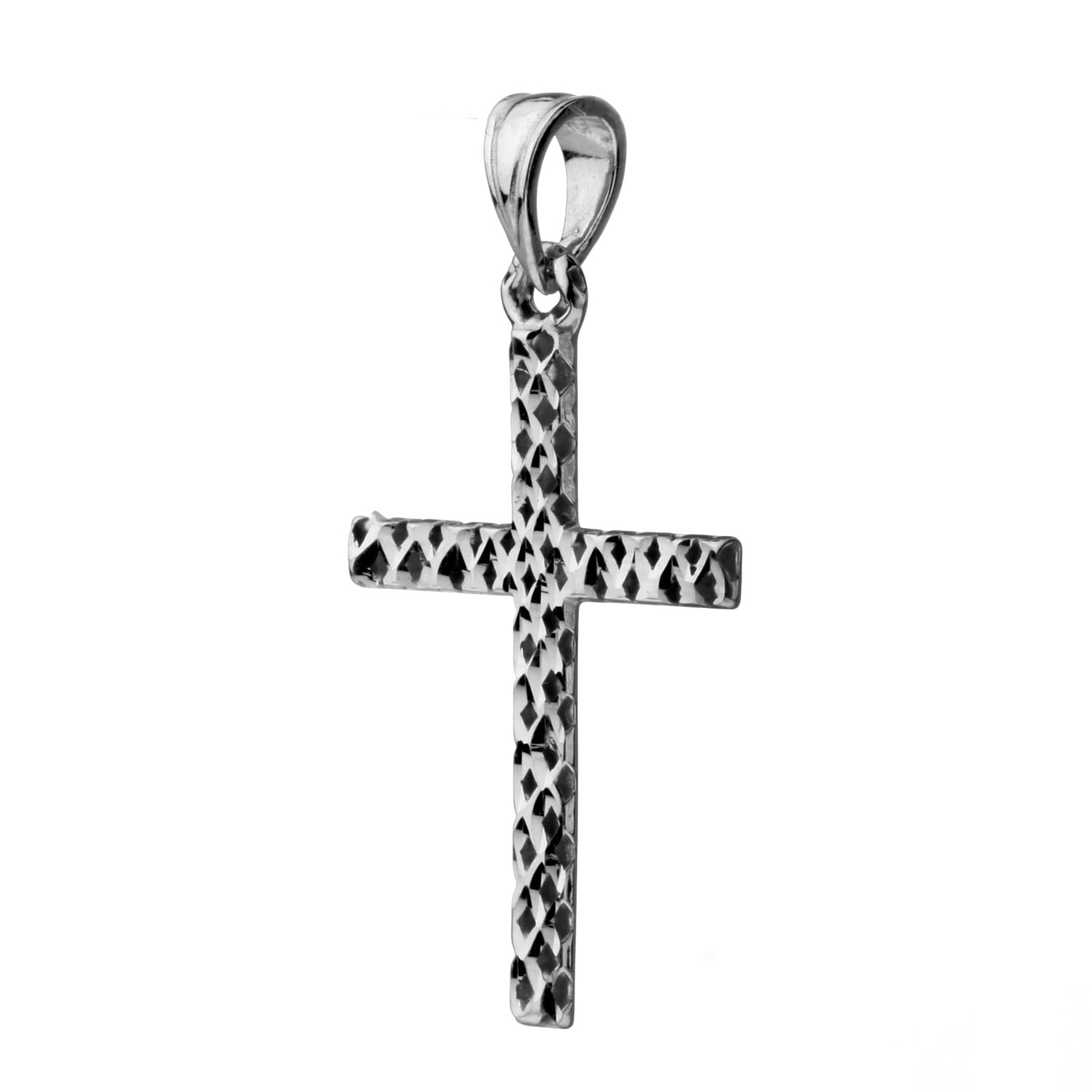 925 STERLING SILVER MESH CROSS PENDANT 25.0 MM F23241