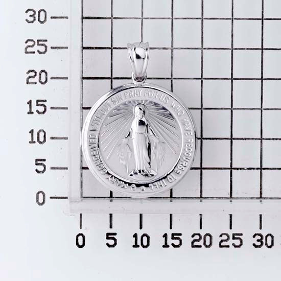 925 STERLING SILVER 20.0 MM SAINT MARY PENDANT F36144