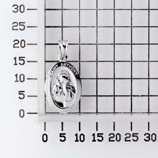 925 STERLING SILVER 15.0 MM. SAINT ANTHONY OVAL PENDANT F36148