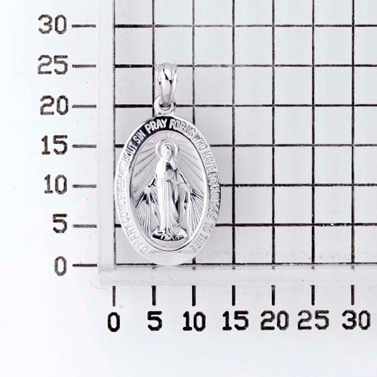 925 STERLING SILVER 20.0 MM. OVAL JESUS PENDANT F36156