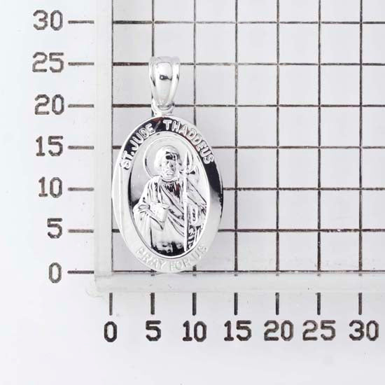925 STERLING SILVER 20.0 MM OVAL SAINT JUDE THADDEUS PENDANT F36194