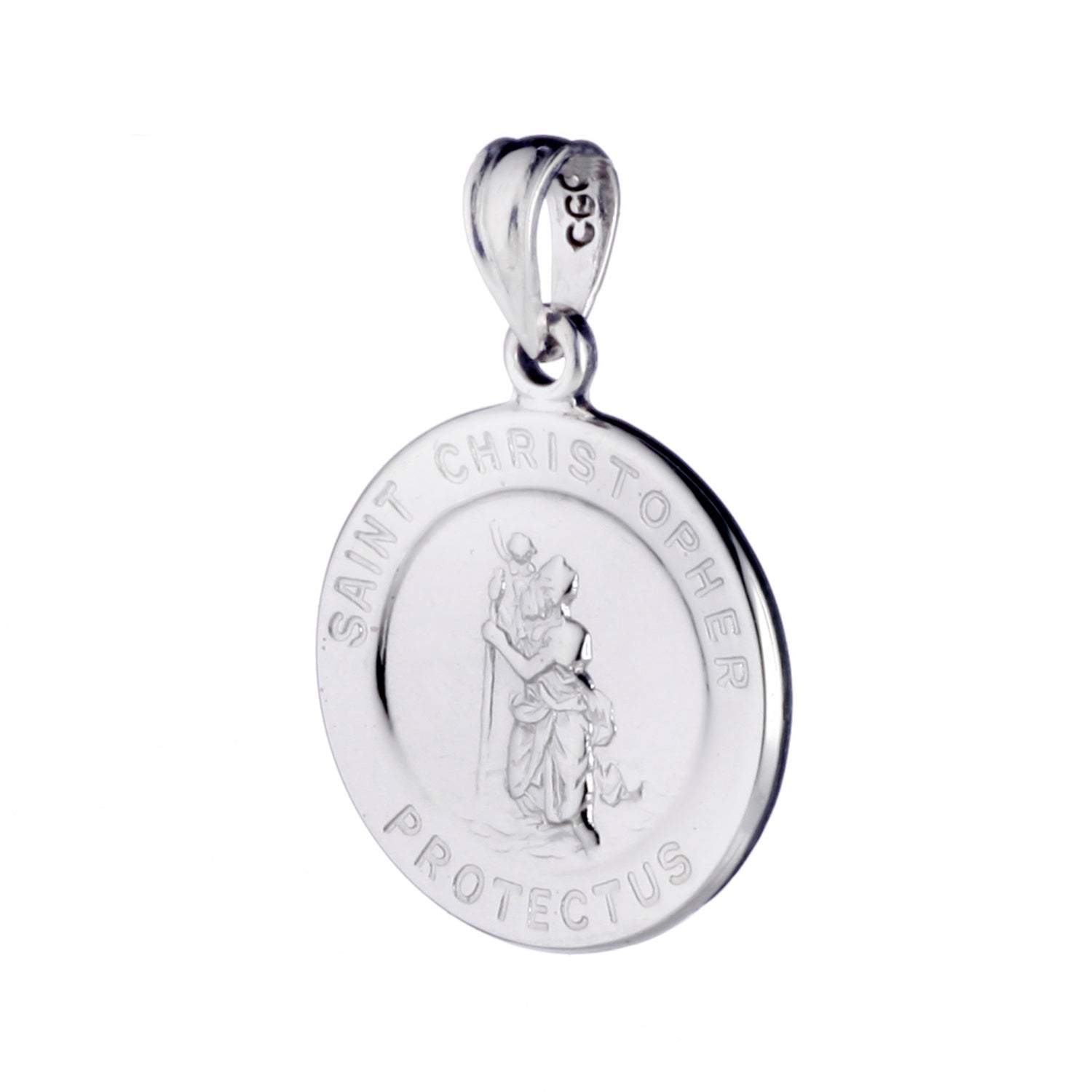 925 STERLING SILVER 15.0 MM SAINT CHRISTOPHER PENDANT F36304