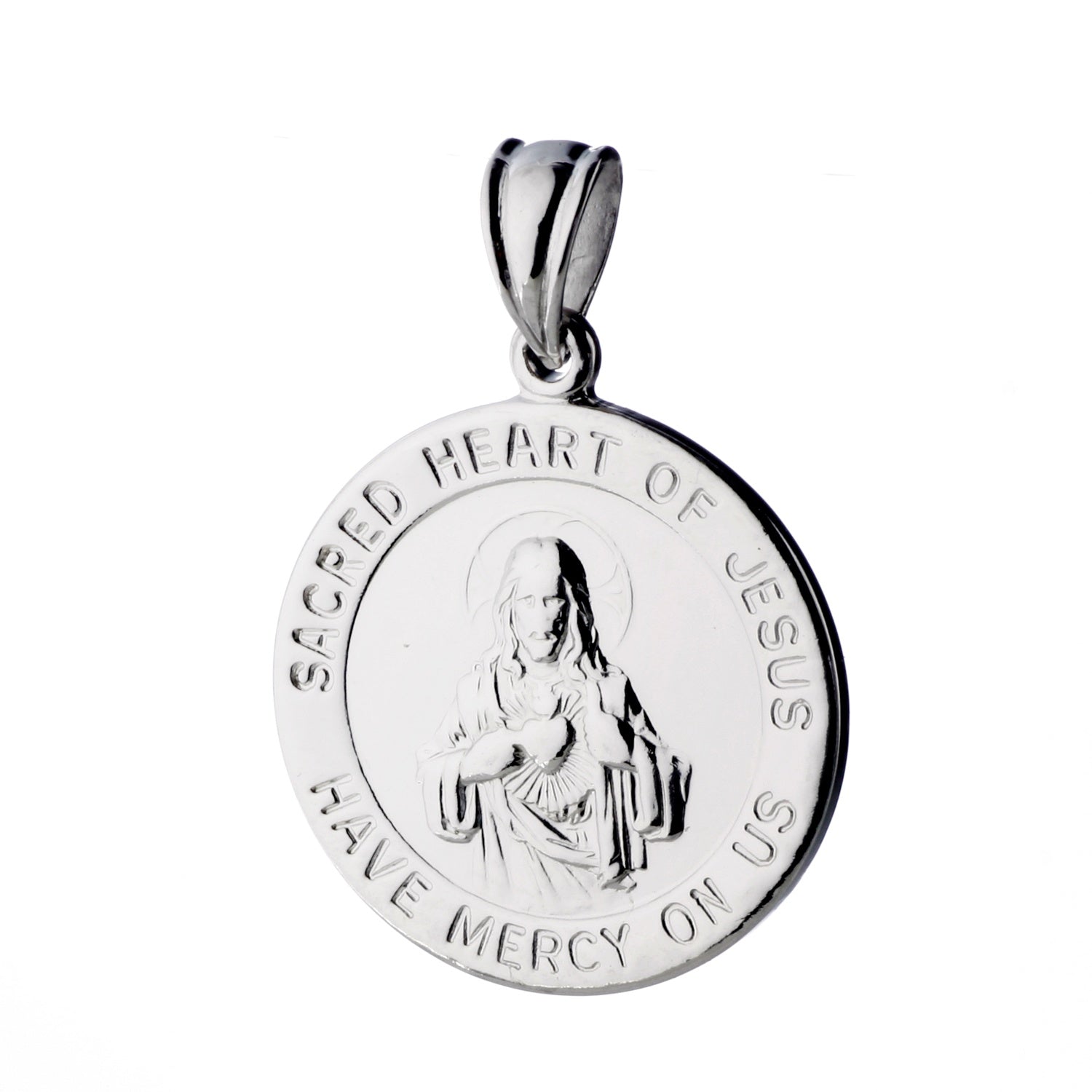 925 STERLING SILVER 20.0 MM HEART OF JESUS PENDANT F36366