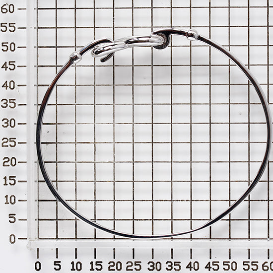 925 STERLING SILVER INFINITE LOCK SHAPE SLIP ON BANGLE