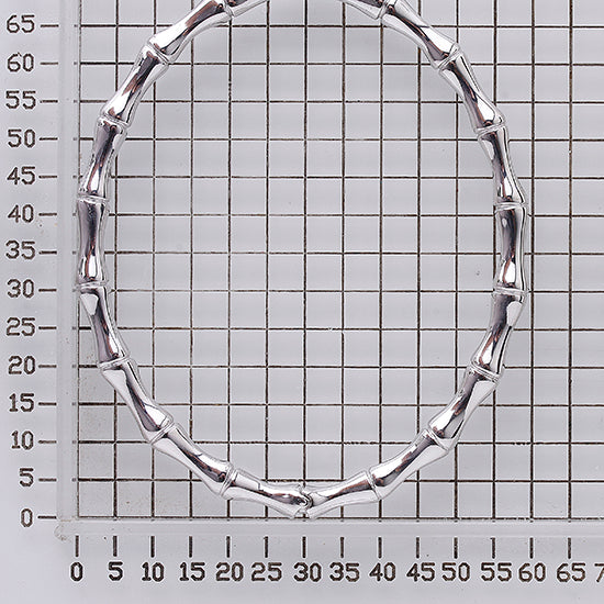 925 STERLING SILVER BAMBOO HINGED BANGLE BRACELET