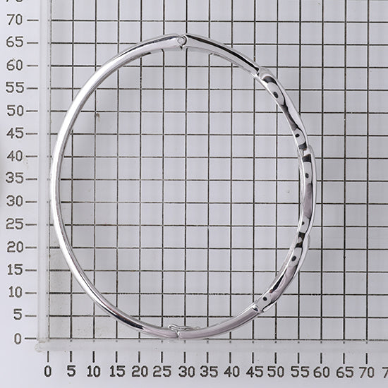 925 STERLING SILVER DROPS PATTERN HINGED BANGLE BRACELET