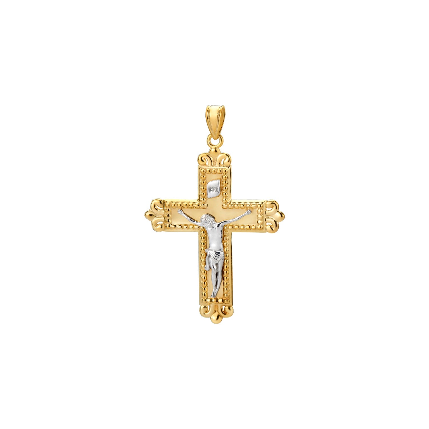 925 STERLING SILVER JESUS CROSS PENDANT F72637