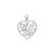 925 STERLING SILVER HEART PENDANT CHARM BEST MOM EVER F73205