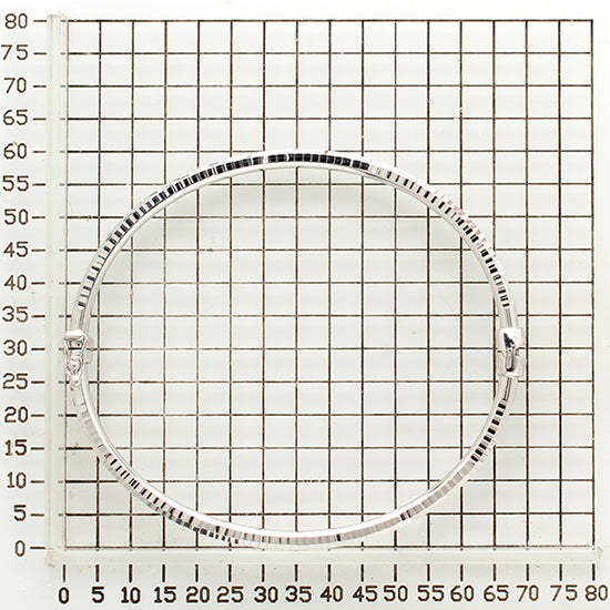 925 STERLING SILVER CLASSIC DIAMOND CUT ALL ROUND HINGED BANGLE