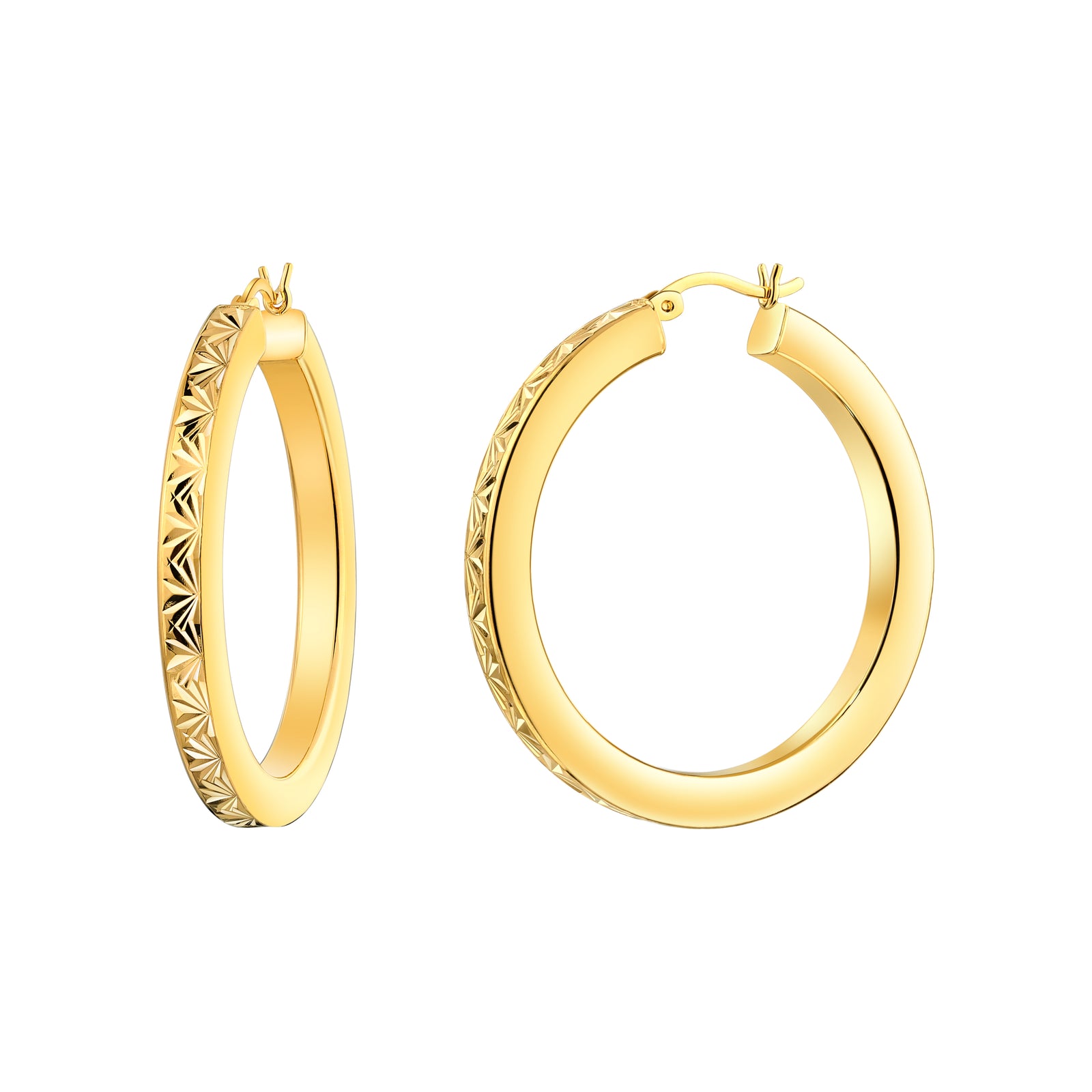 925 STERLING SILVER SQ TUBING HOOP EARRINGS