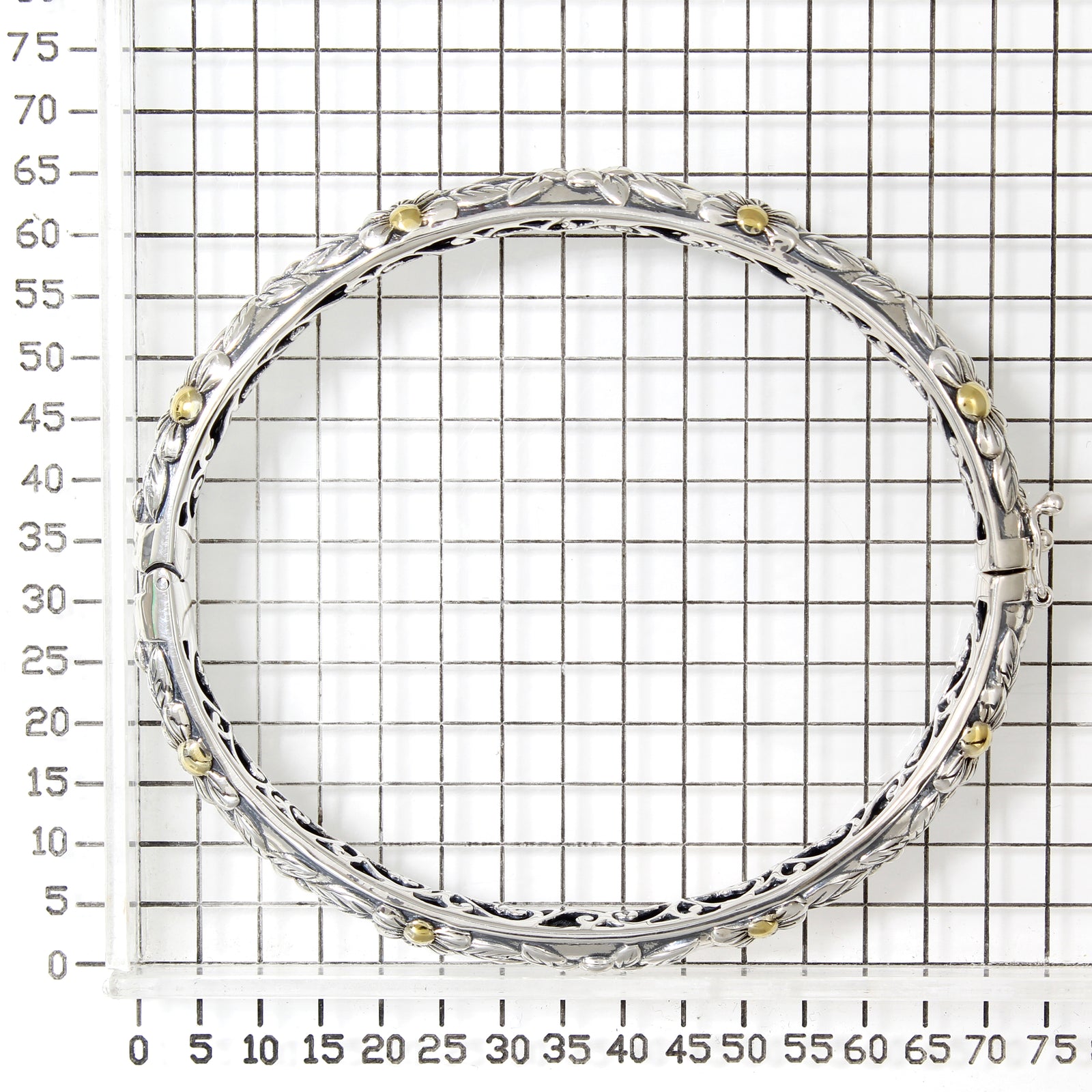 925 STERLING SILVER BLOSSOM HINGE BANGLE