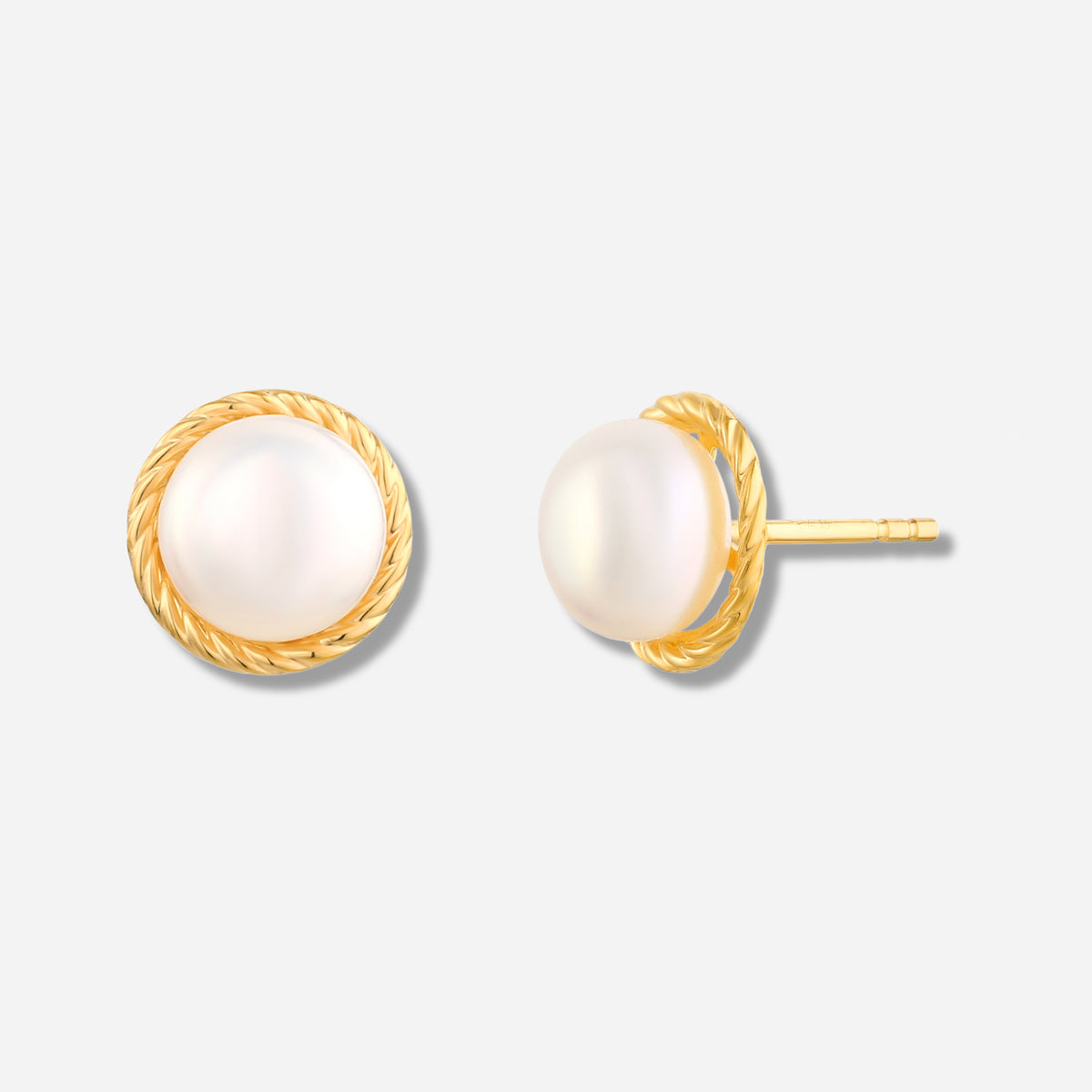 925 STERLING SILVER FRESHWATER PEARLS STUD EARRINGS