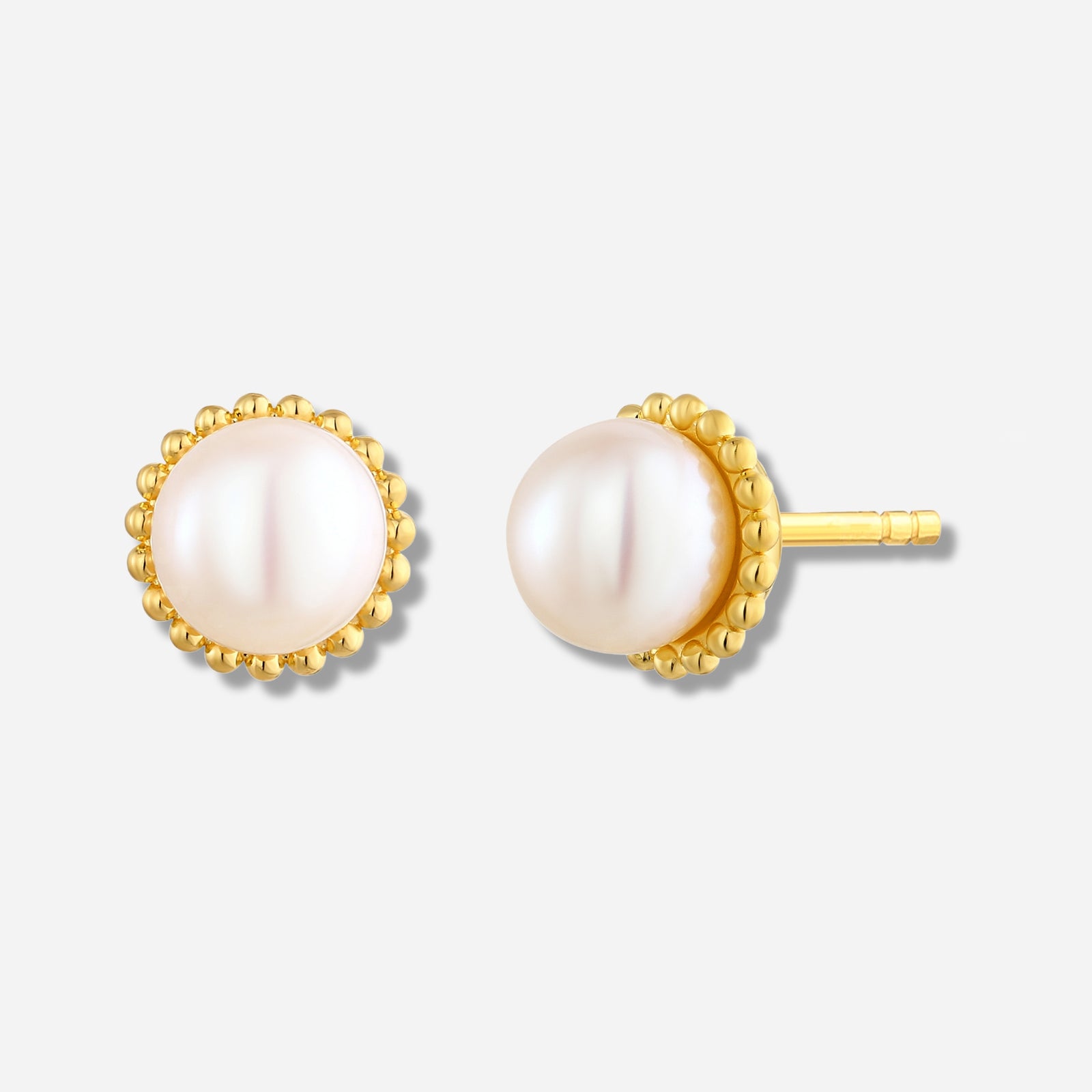 925 STERLING SILVER FRESHWATER PEARLS STUD EARRINGS