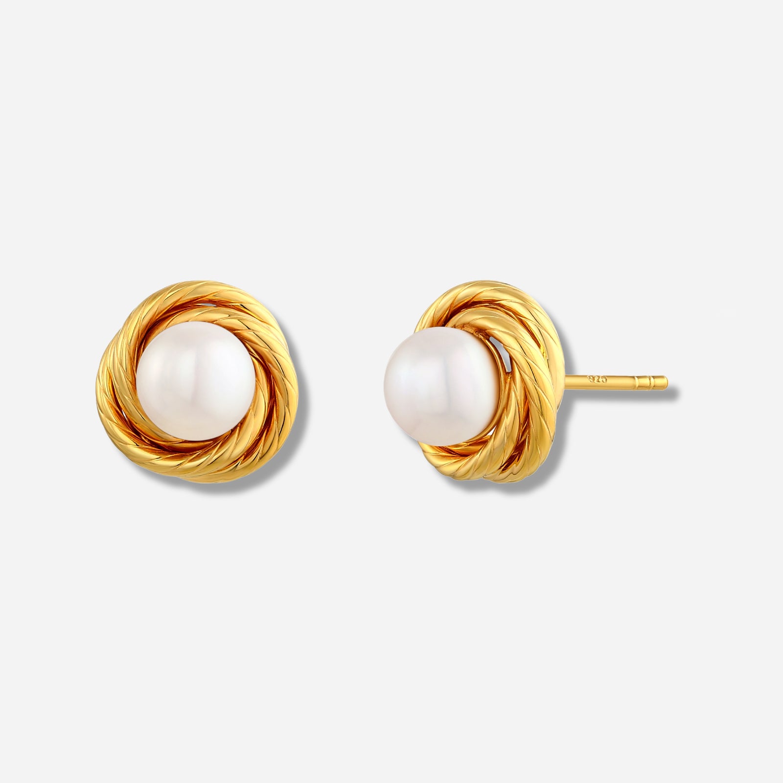 925 STERLING SILVER FRESHWATER PEARLS STUD EARRINGS
