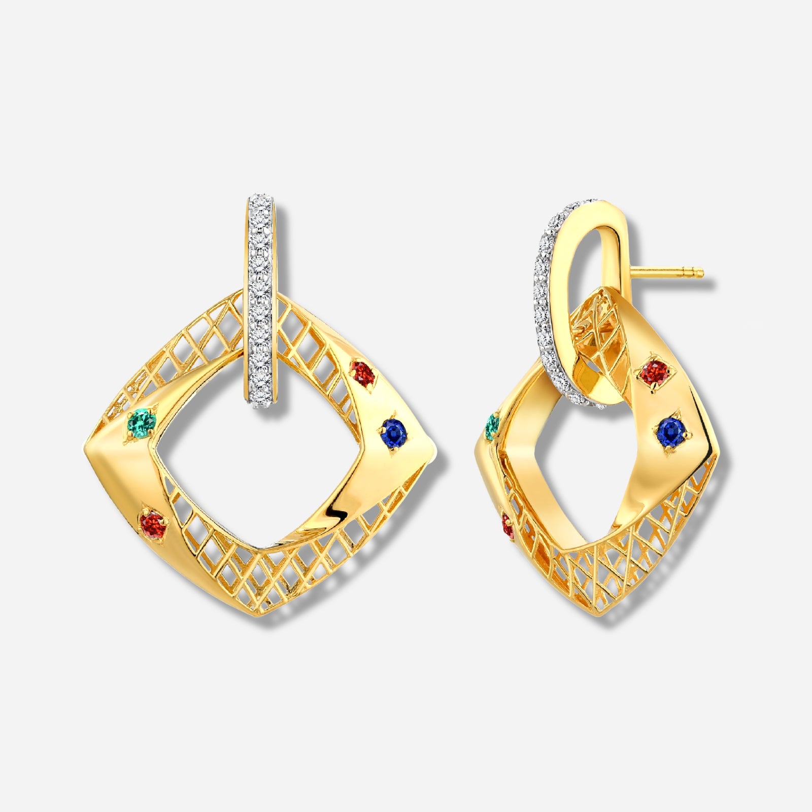 925 STERLING SILVER LE MESH EARRINGS