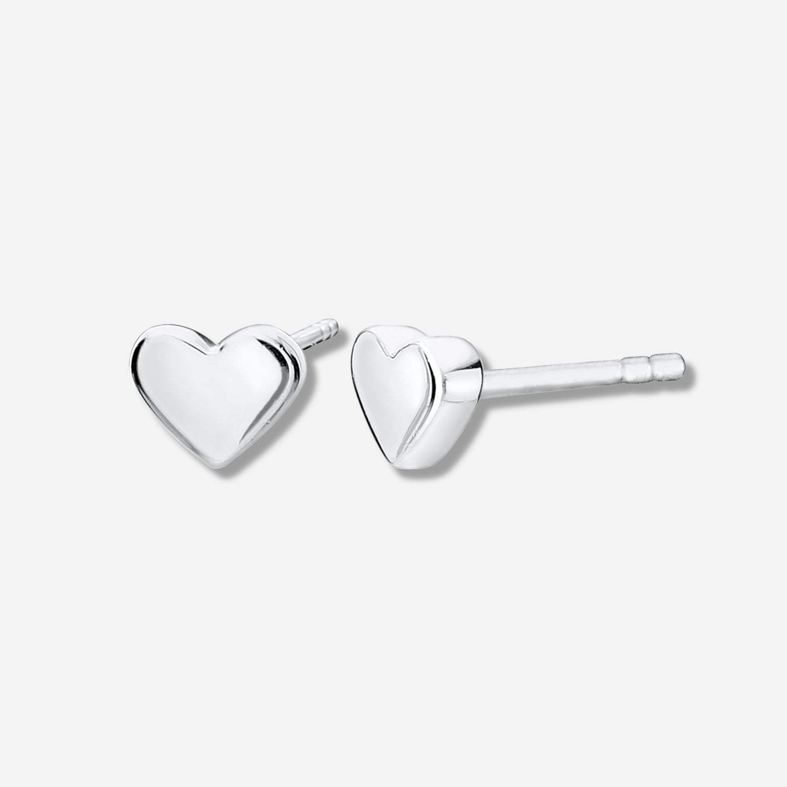 925 STERLING SILVER MINI HEART STUD EARRINGS