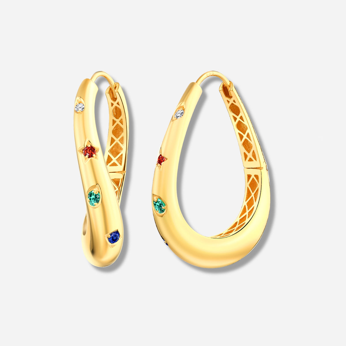 925 STERLING SILVER LE MESH EARRINGS