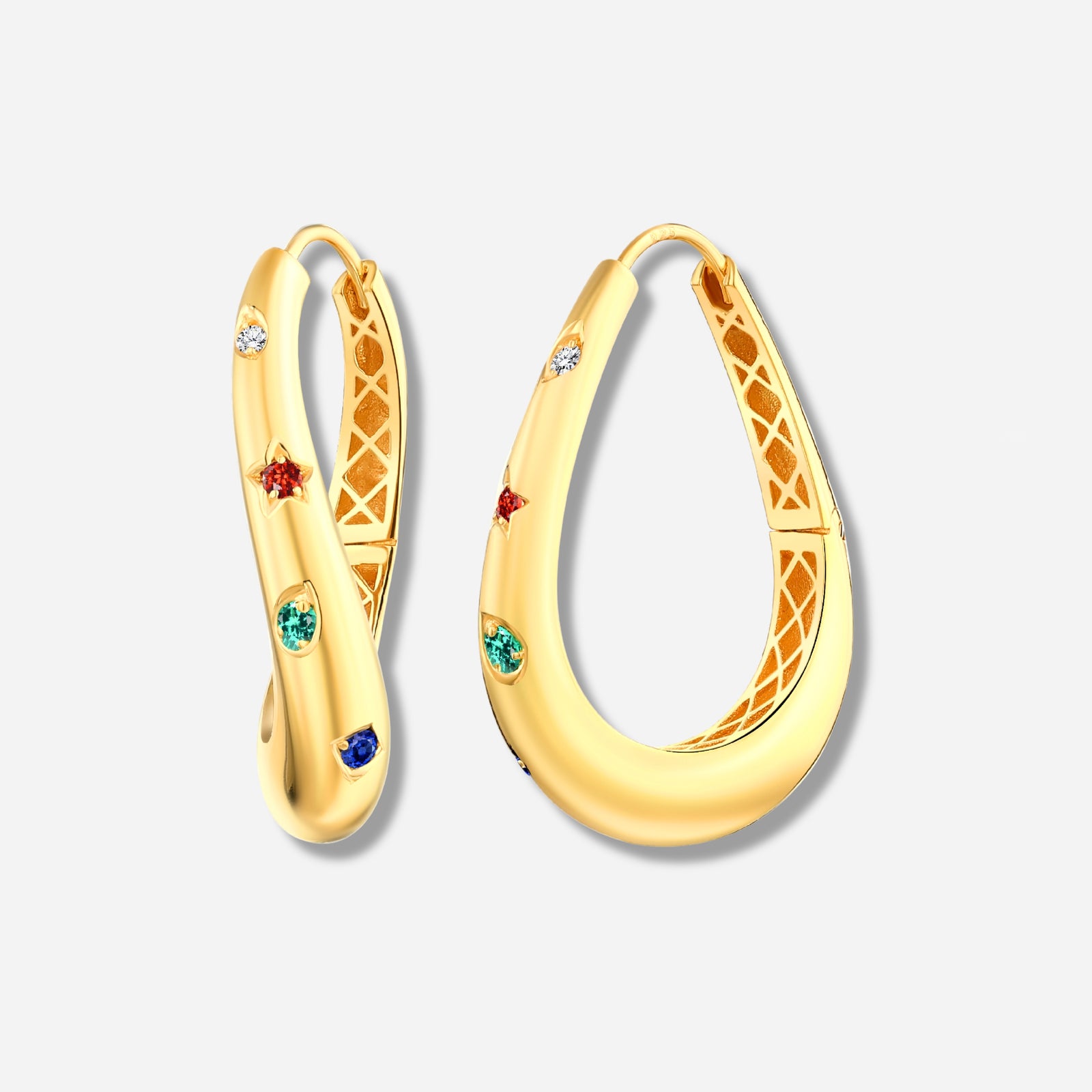 925 STERLING SILVER LE MESH EARRINGS