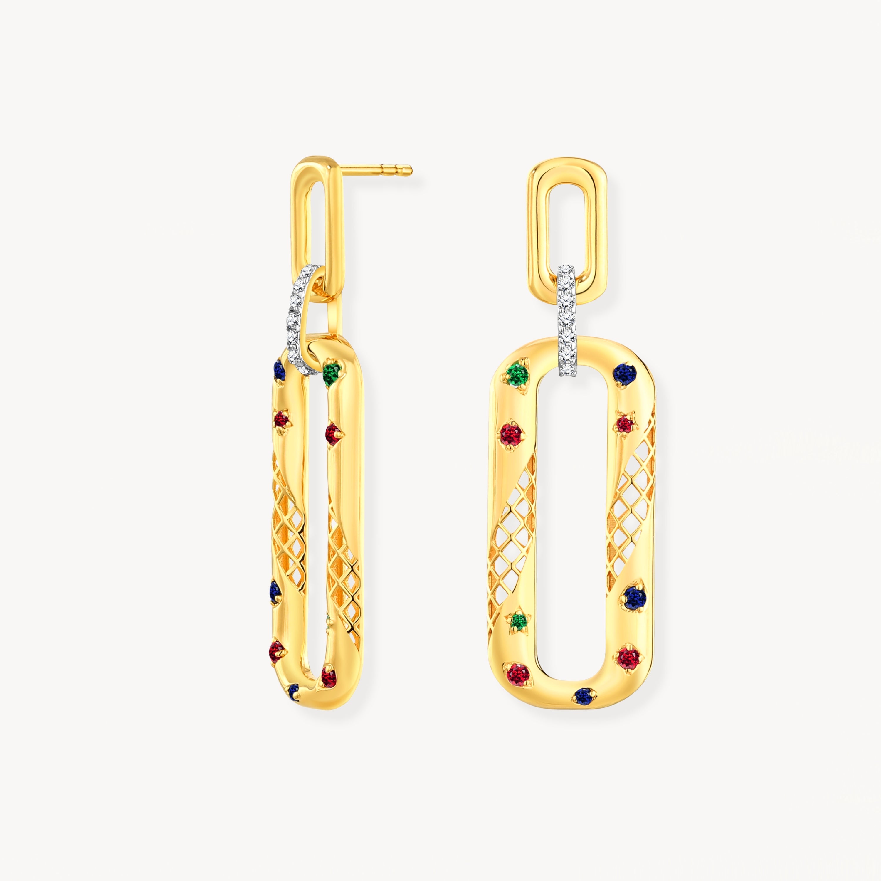 925 STERLING SILVER LE MESH EARRINGS