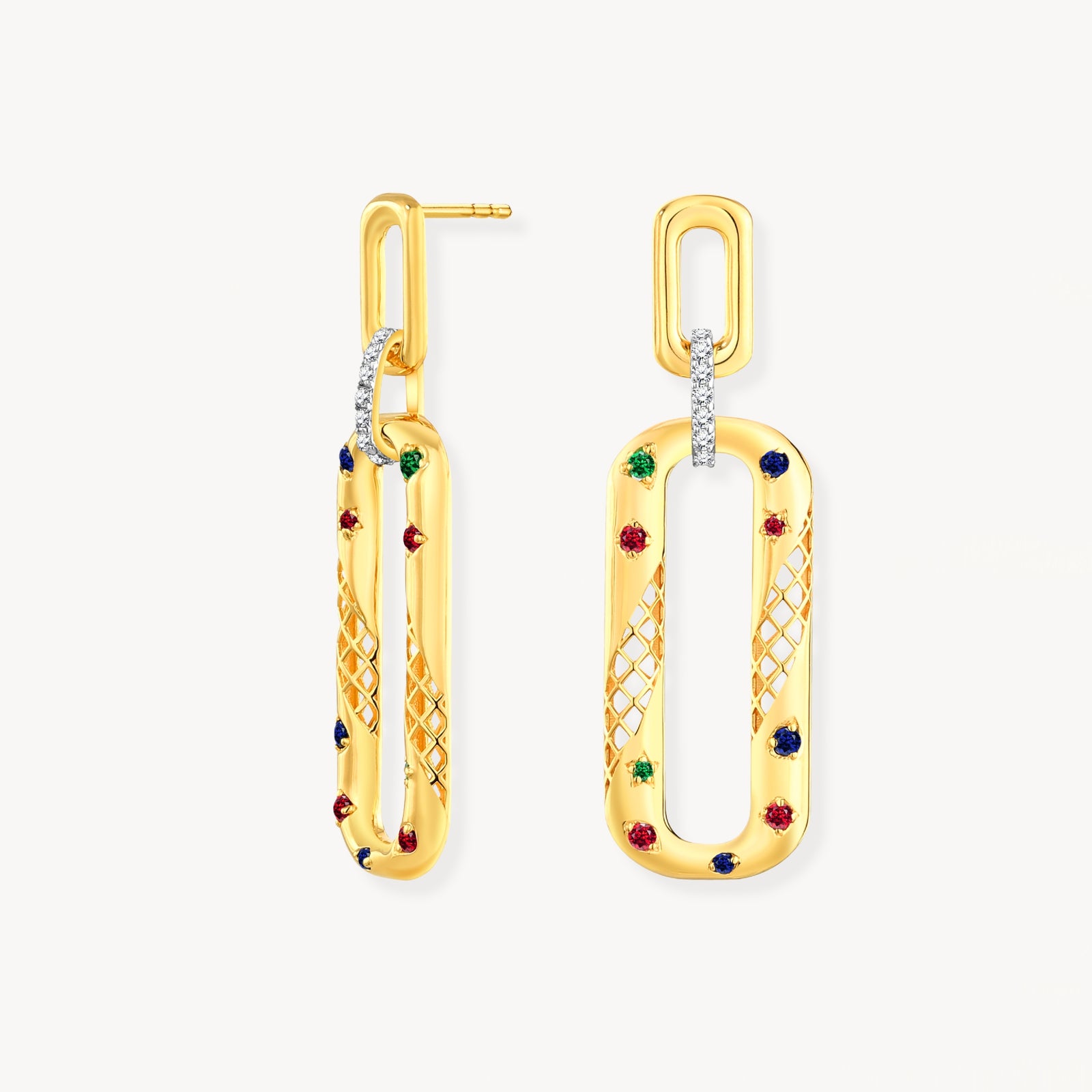 925 STERLING SILVER LE MESH EARRINGS