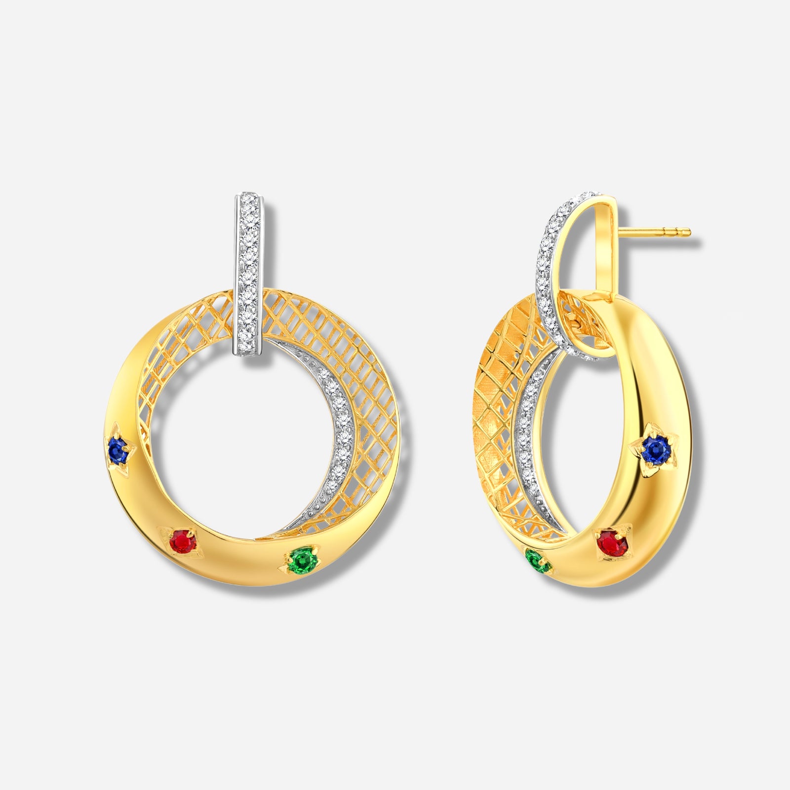 925 STERLING SILVER LE MESH EARRINGS