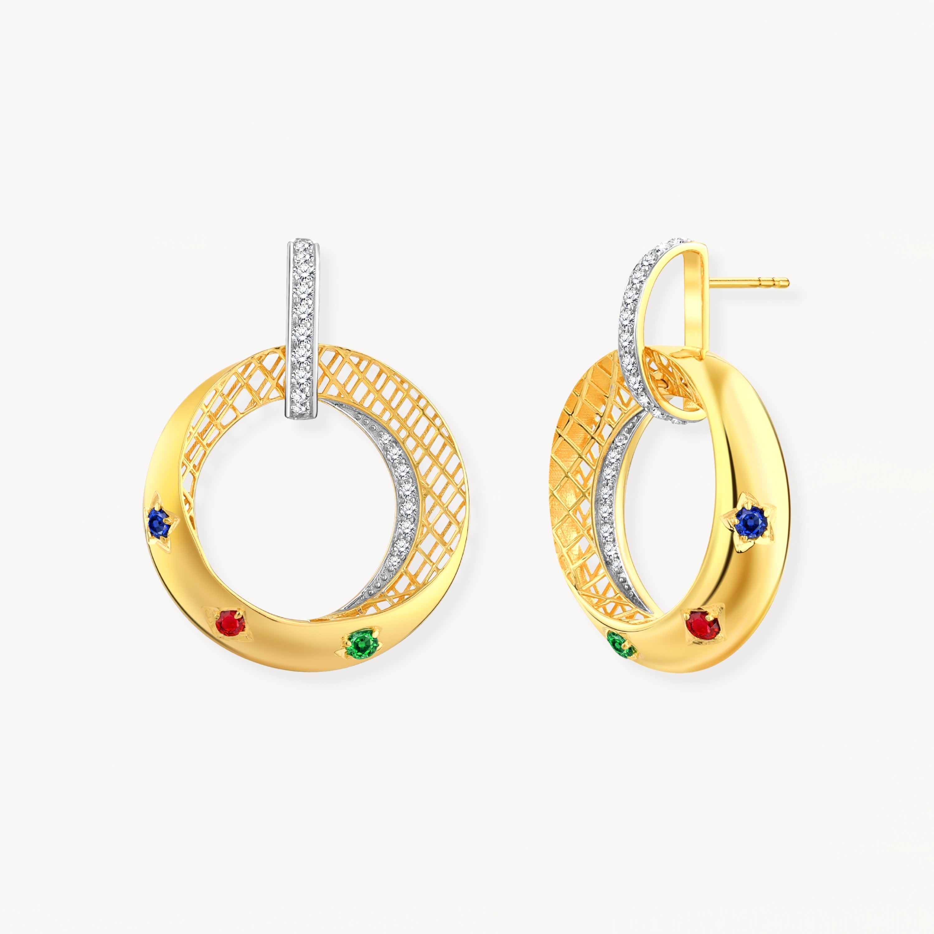 925 STERLING SILVER LE MESH EARRINGS