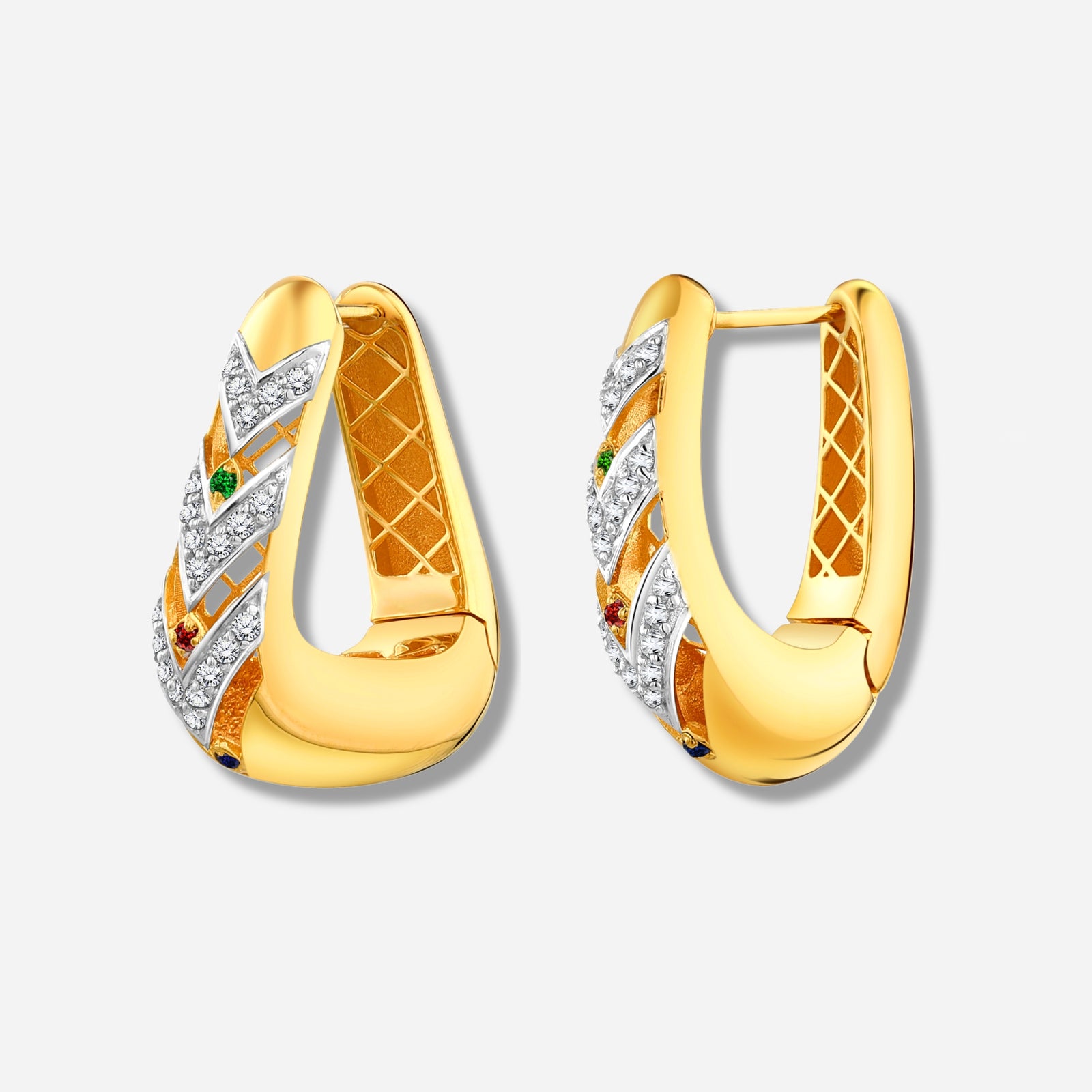 925 STERLING SILVER LE MESH EARRINGS