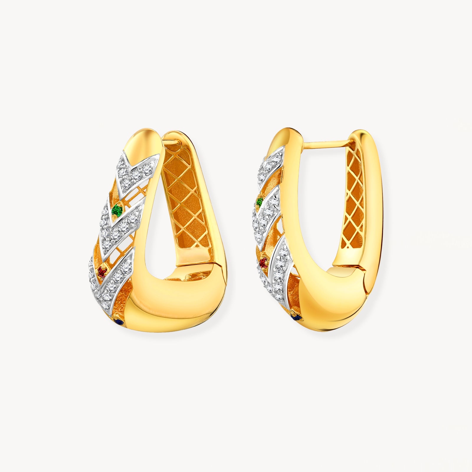 925 STERLING SILVER LE MESH EARRINGS