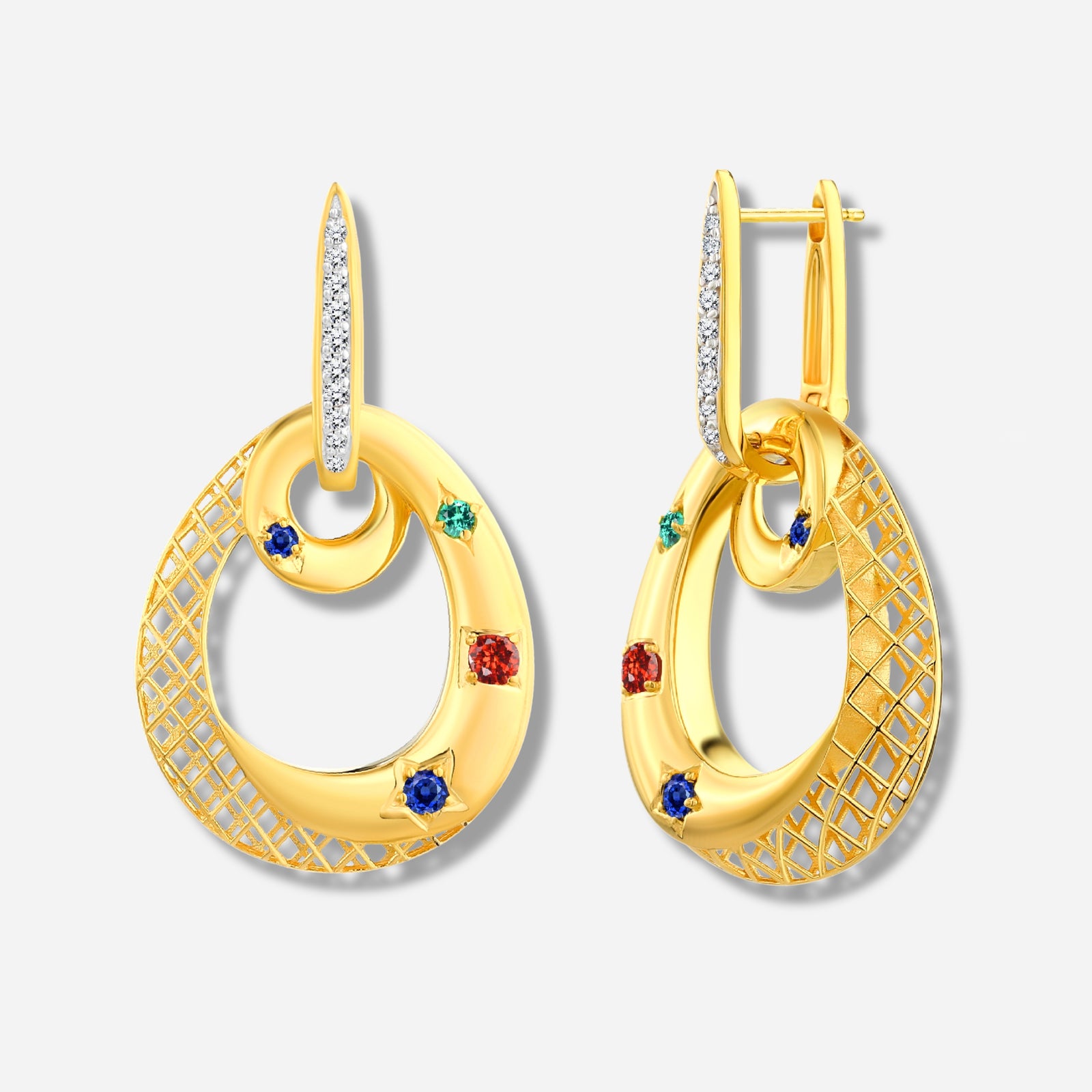 925 STERLING SILVER LE MESH EARRINGS