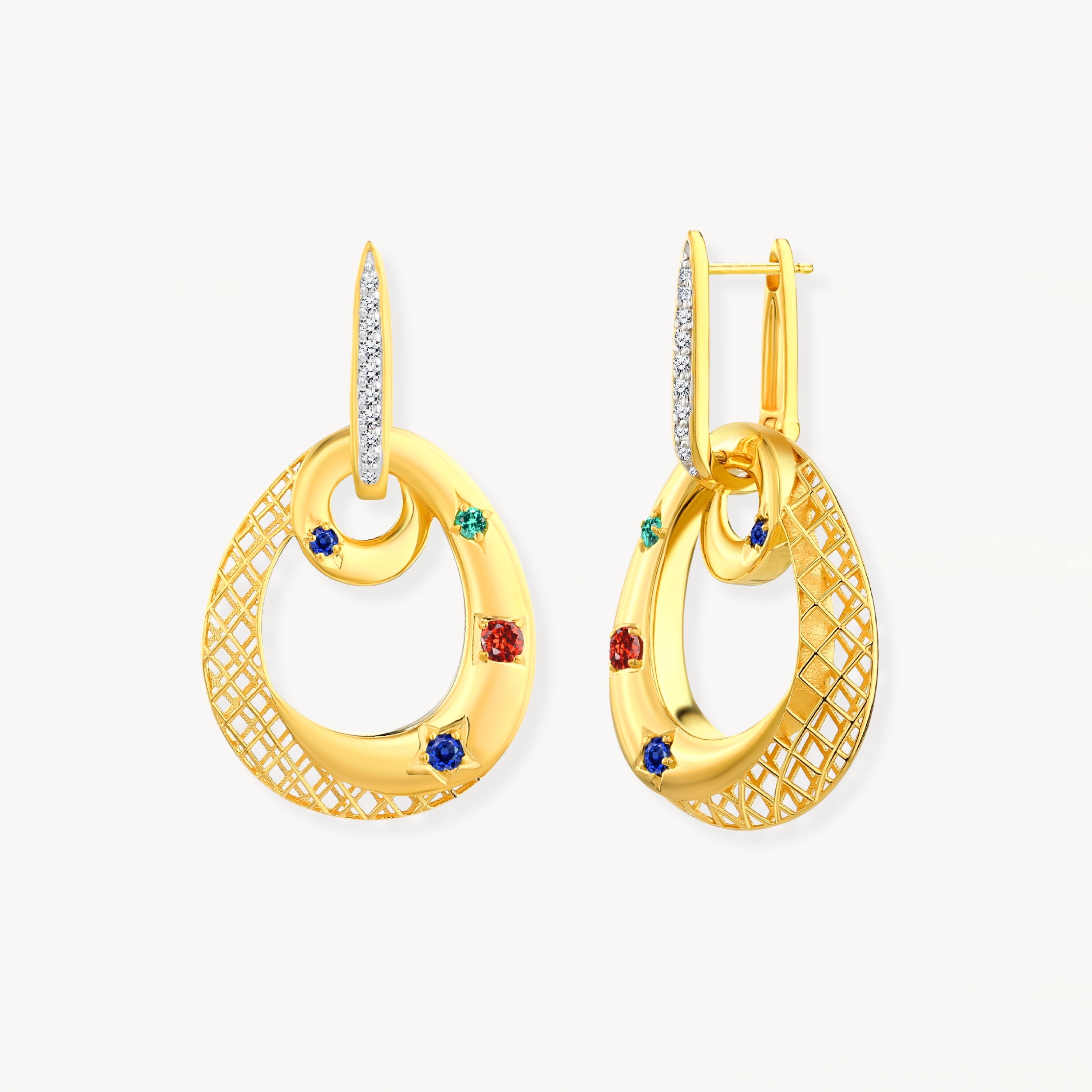 925 STERLING SILVER LE MESH EARRINGS