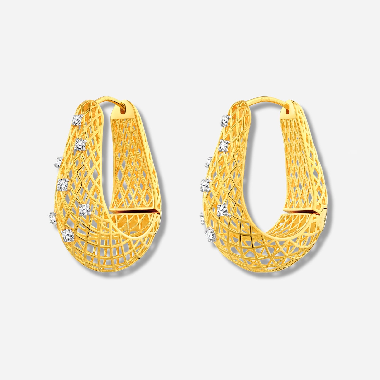 925 STERLING SILVER LE MESH EARRINGS