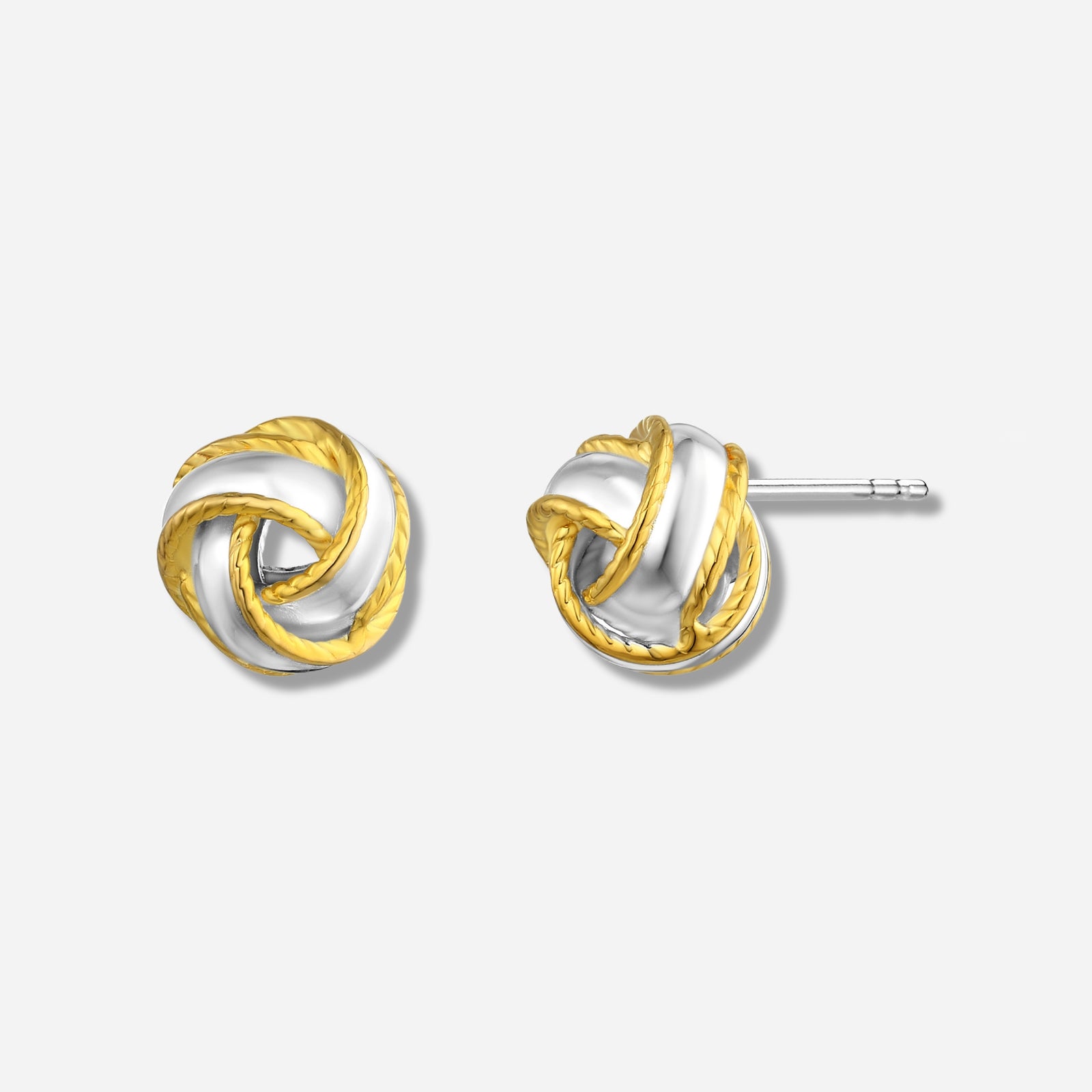 925 STERLING SILVER KNOT STUD EARRINGS