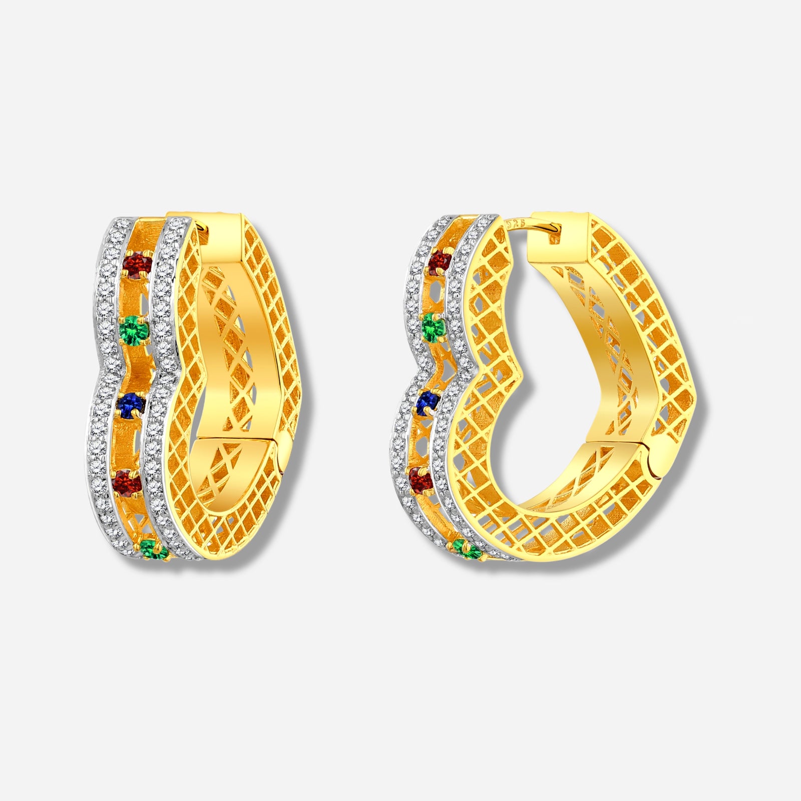 925 STERLING SILVER LE MESH EARRINGS