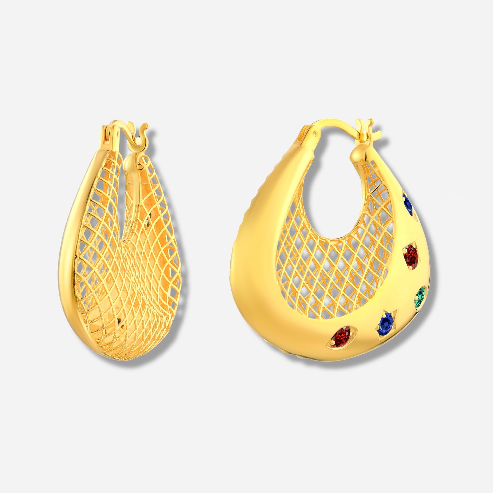 925 STERLING SILVER LE MESH EARRINGS