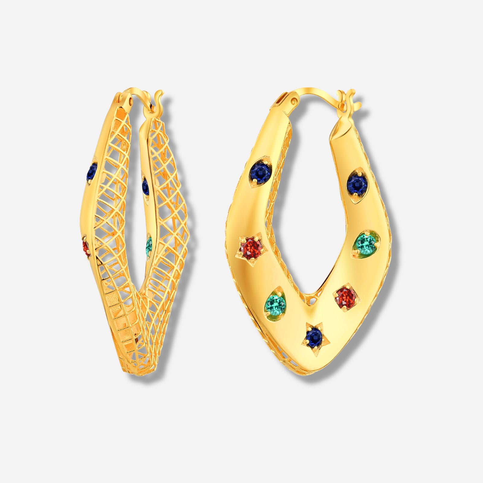 925 STERLING SILVER LE MESH EARRINGS