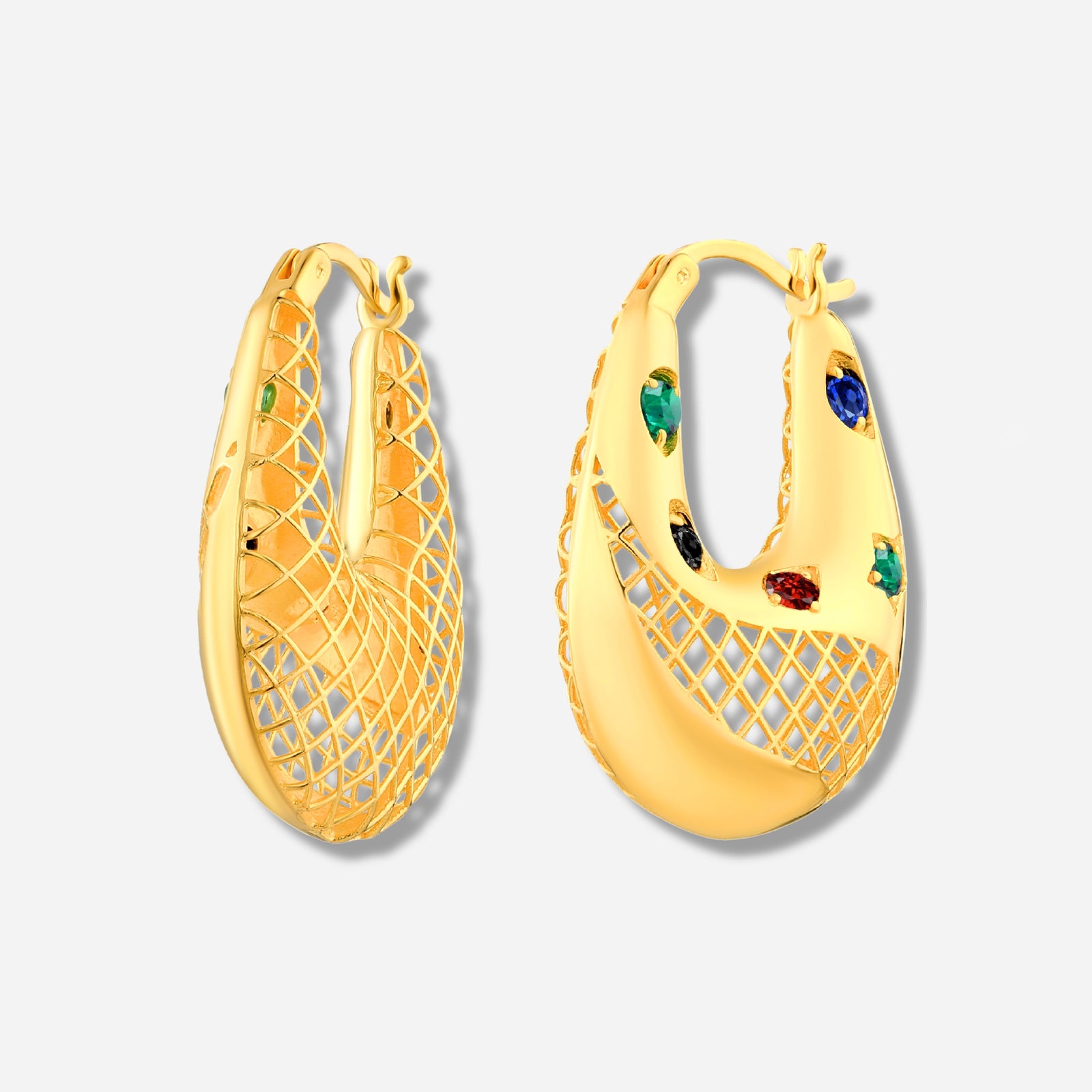 925 STERLING SILVER LE MESH EARRINGS