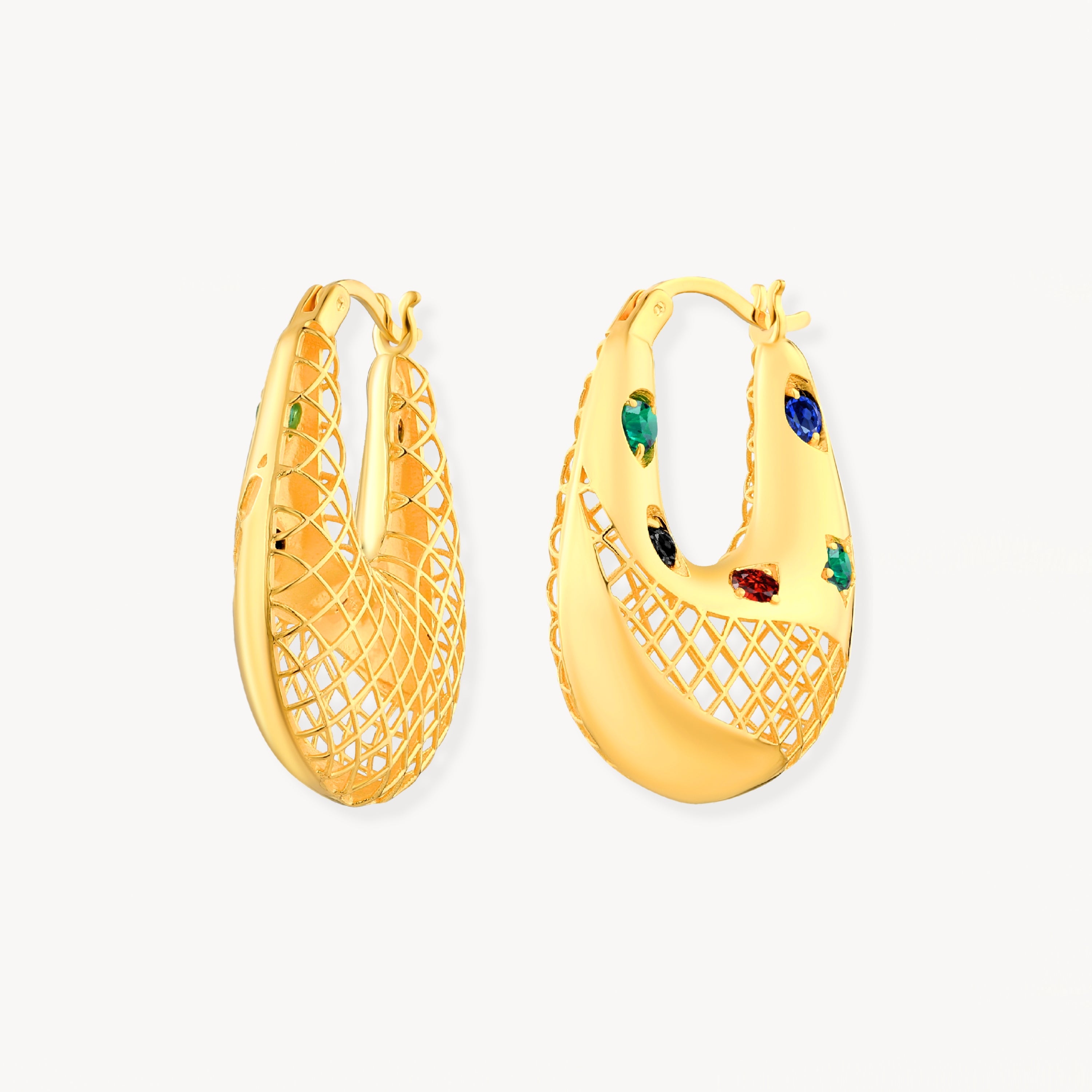 925 STERLING SILVER LE MESH EARRINGS