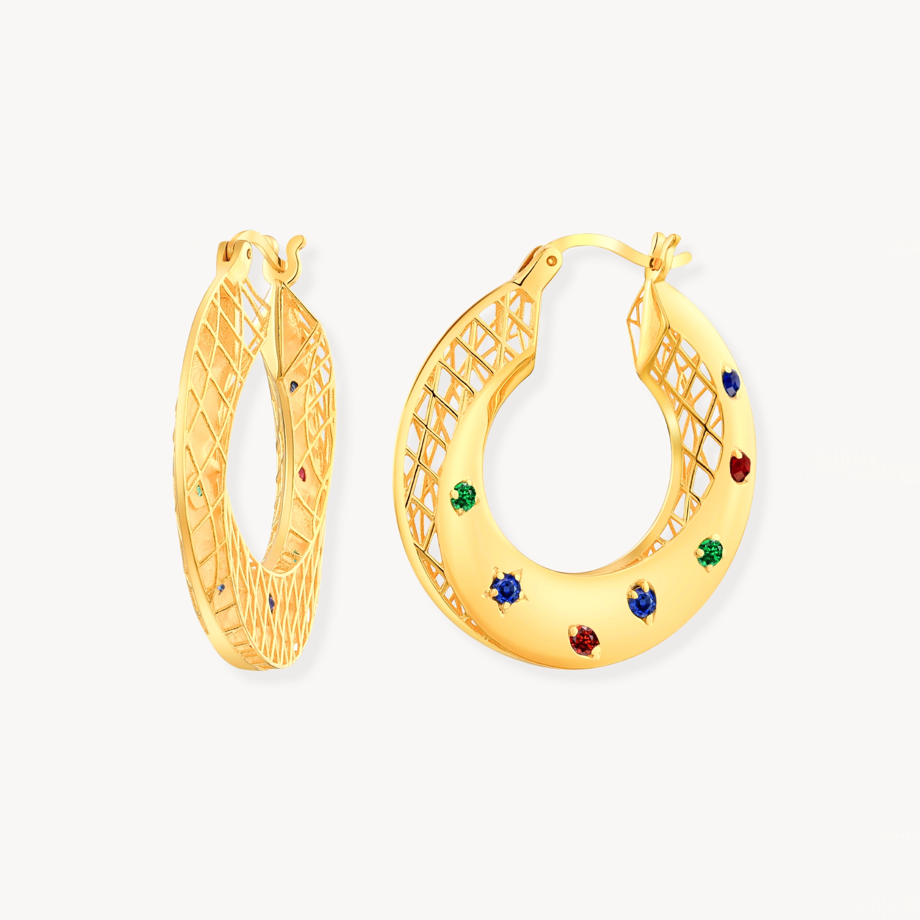 925 STERLING SILVER LE MESH EARRINGS