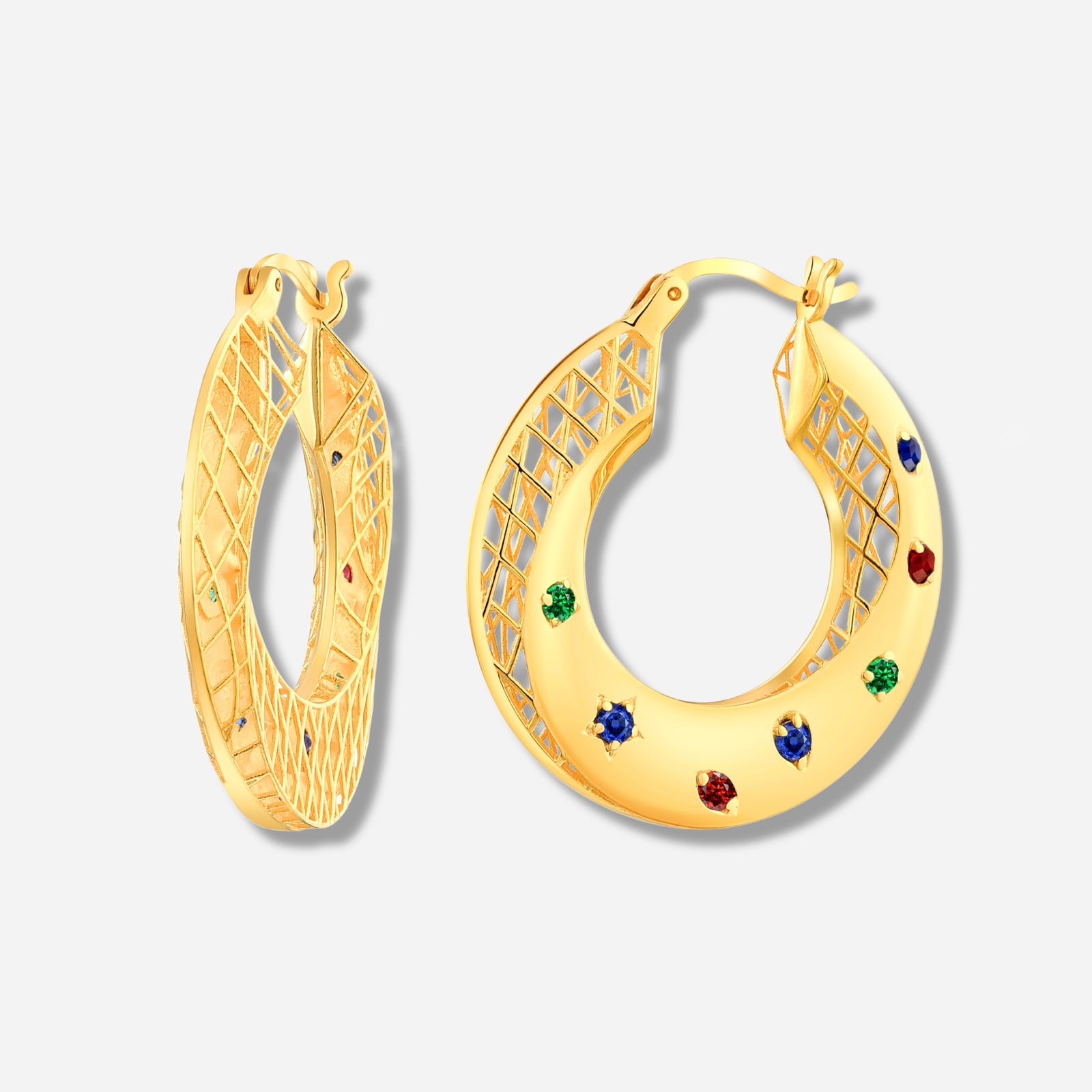 925 STERLING SILVER LE MESH EARRINGS