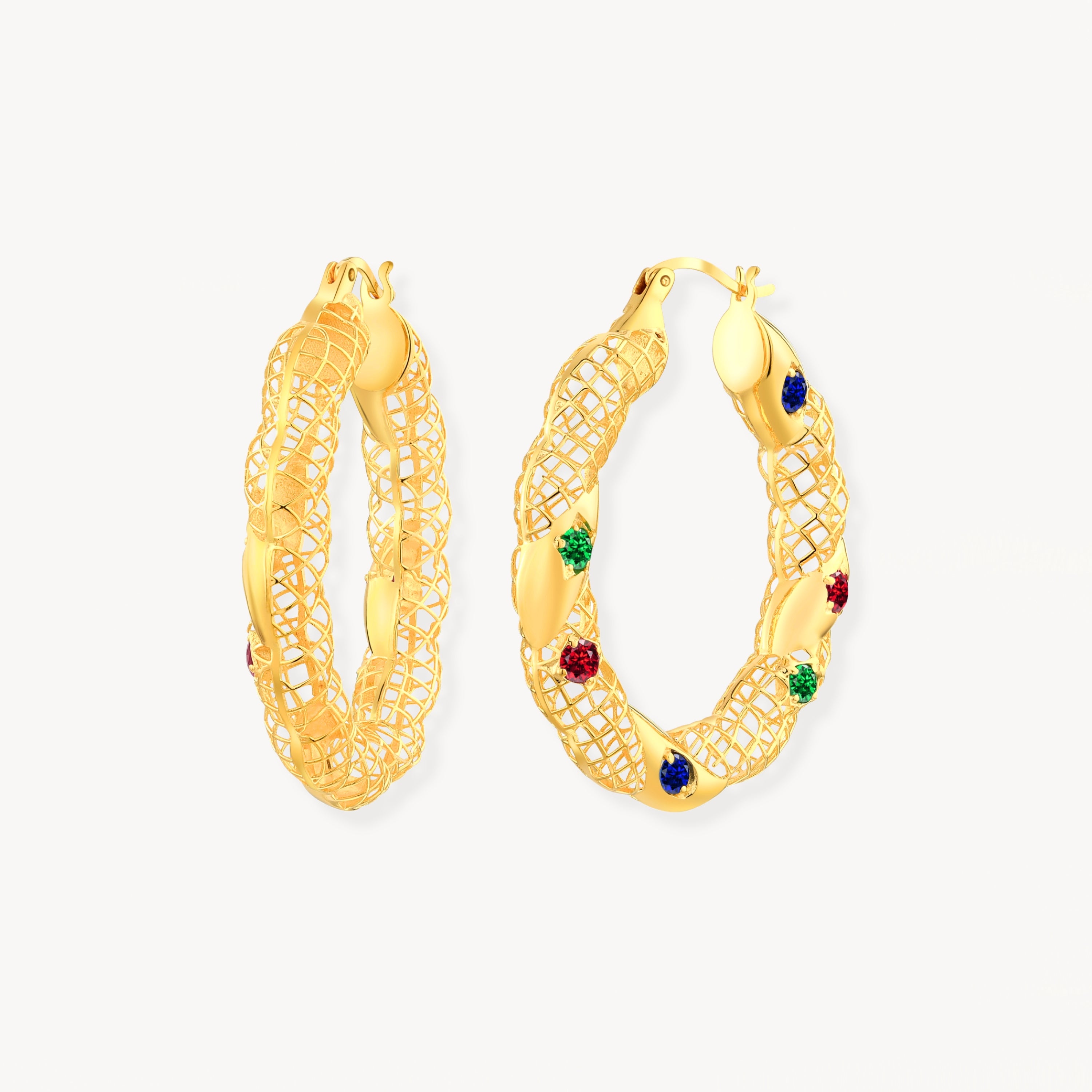 925 STERLING SILVER LE MESH EARRINGS