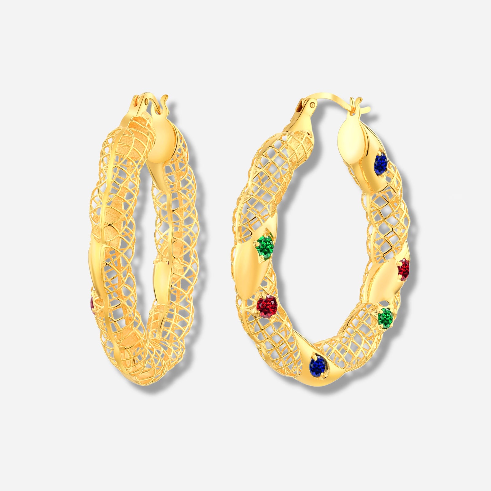 925 STERLING SILVER LE MESH EARRINGS