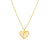 14K PLAIN YELLOW GOLD LE MESH HEART PENDANT