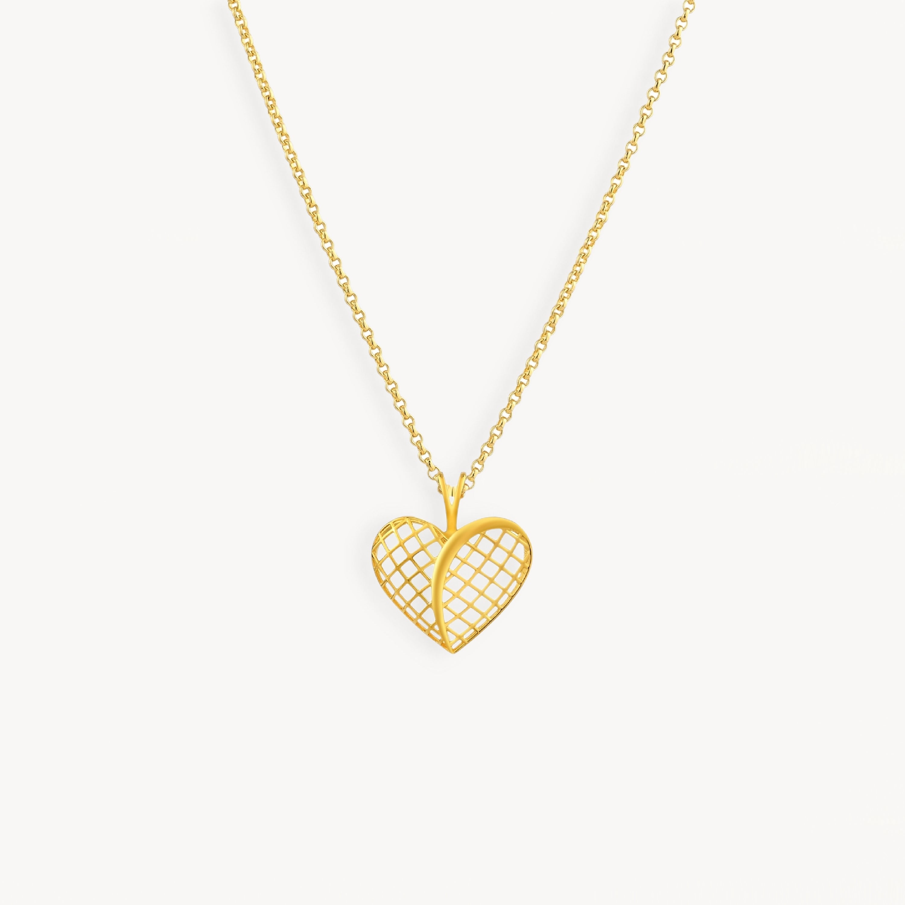 925 STERLING SILVER LE MESH HEART PENDANT