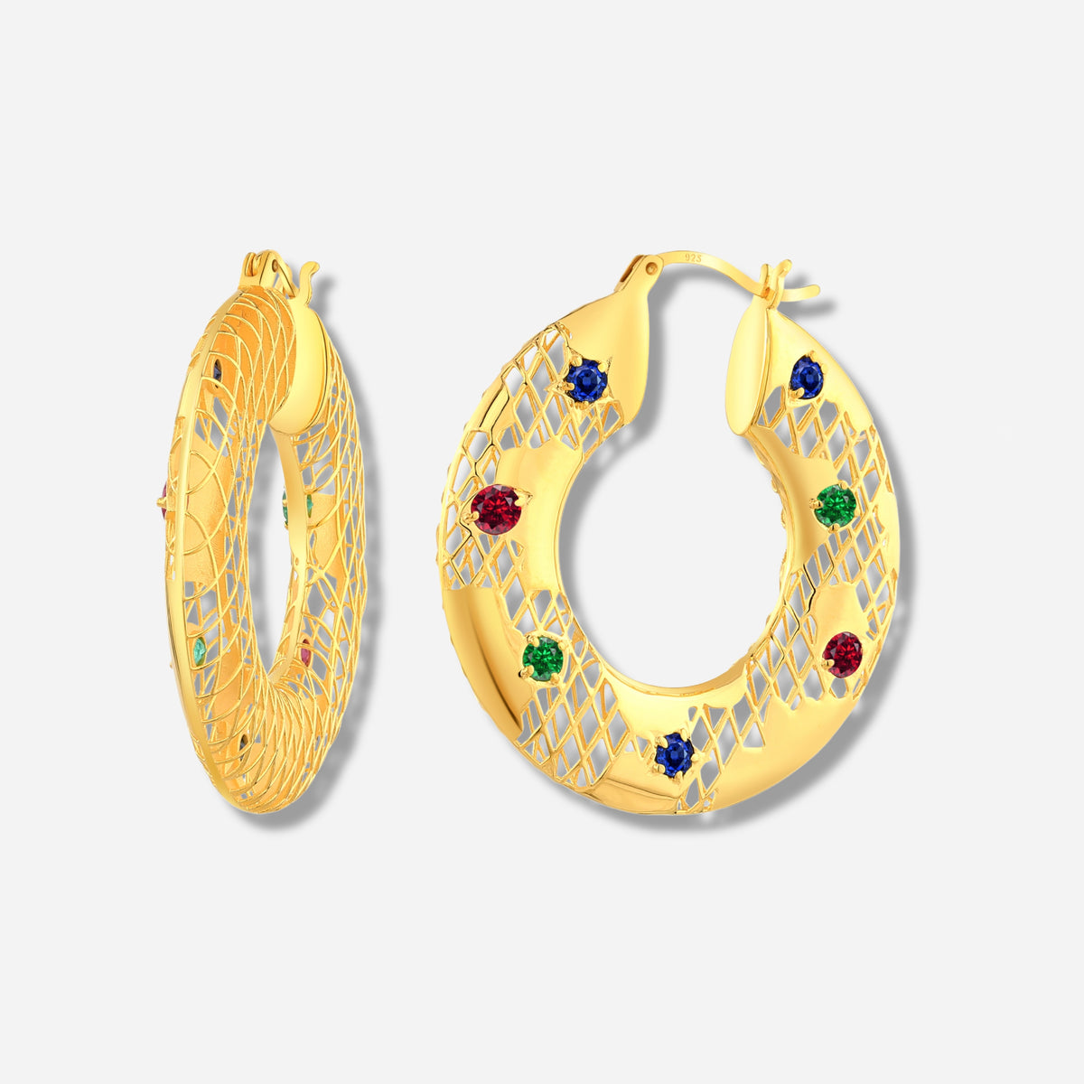 925 STERLING SILVER LE MESH EARRINGS