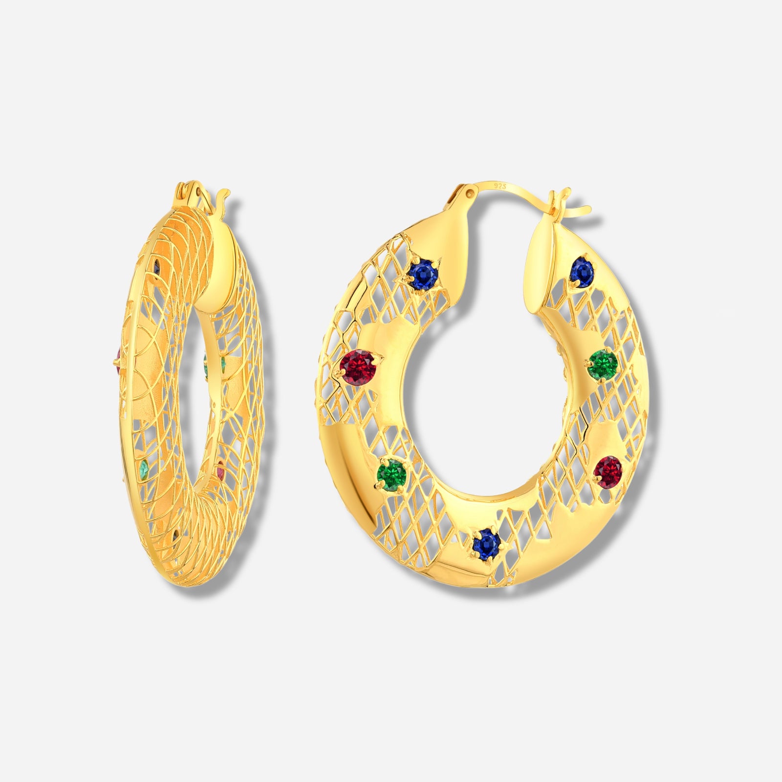 925 STERLING SILVER LE MESH EARRINGS